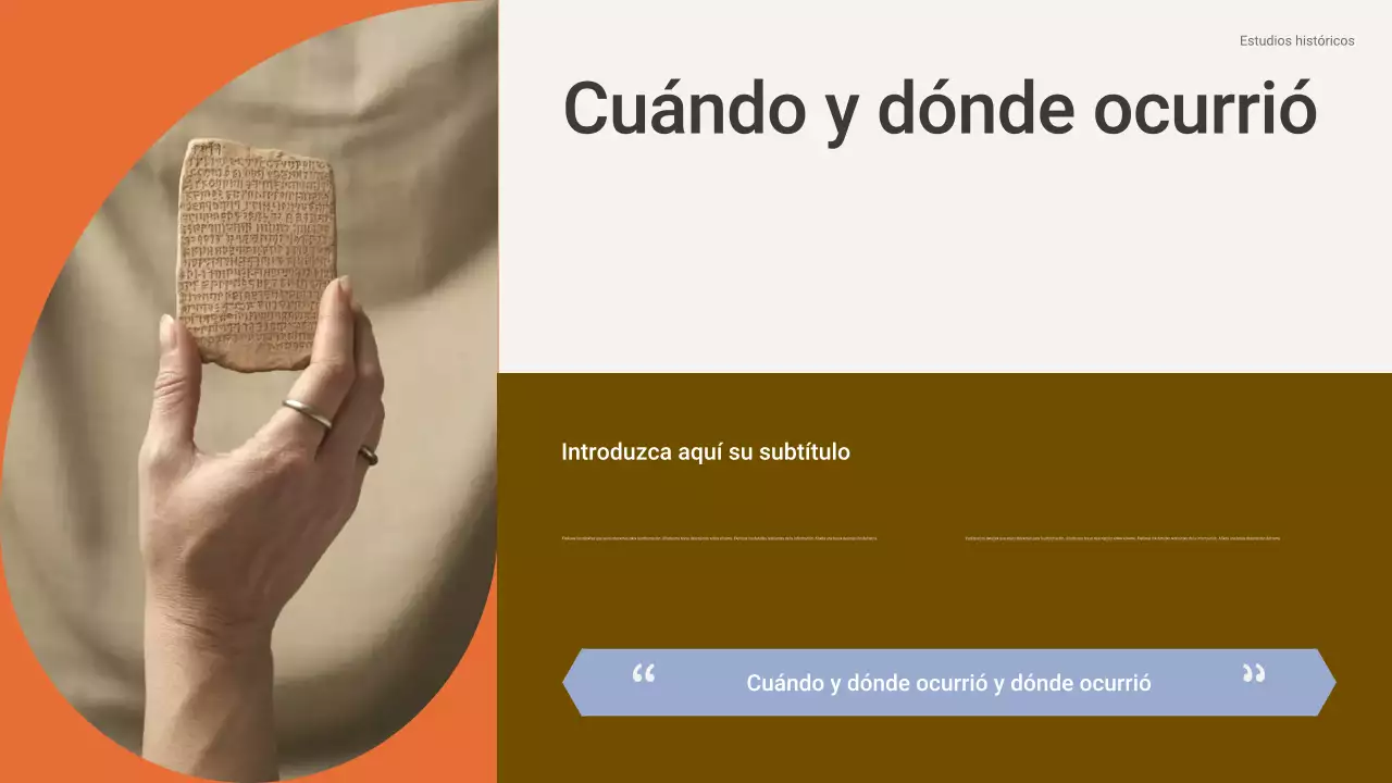 Presentación de la clase de historia clásica de Brown