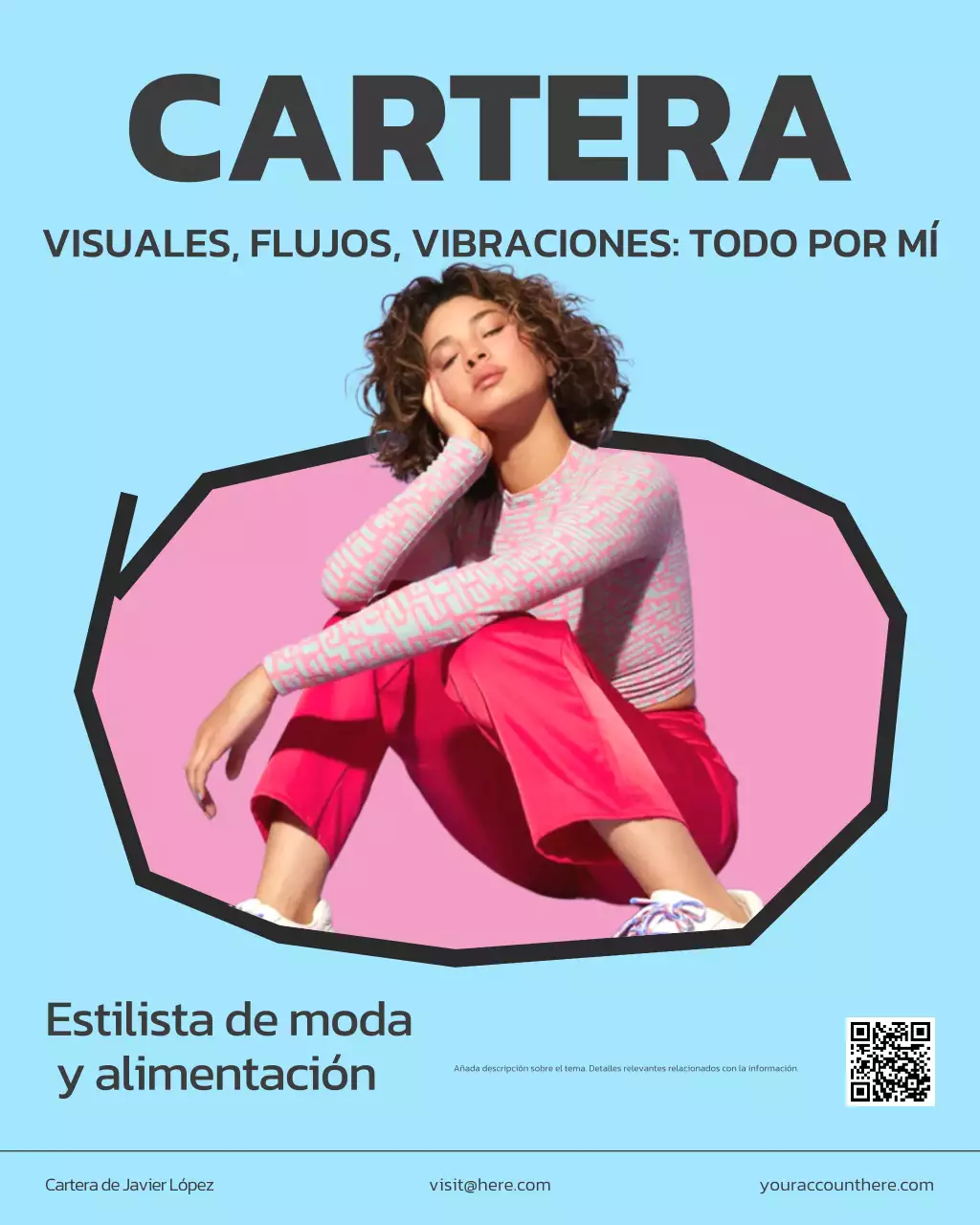 Publicación de Instagram de Blue Modern Portfolio