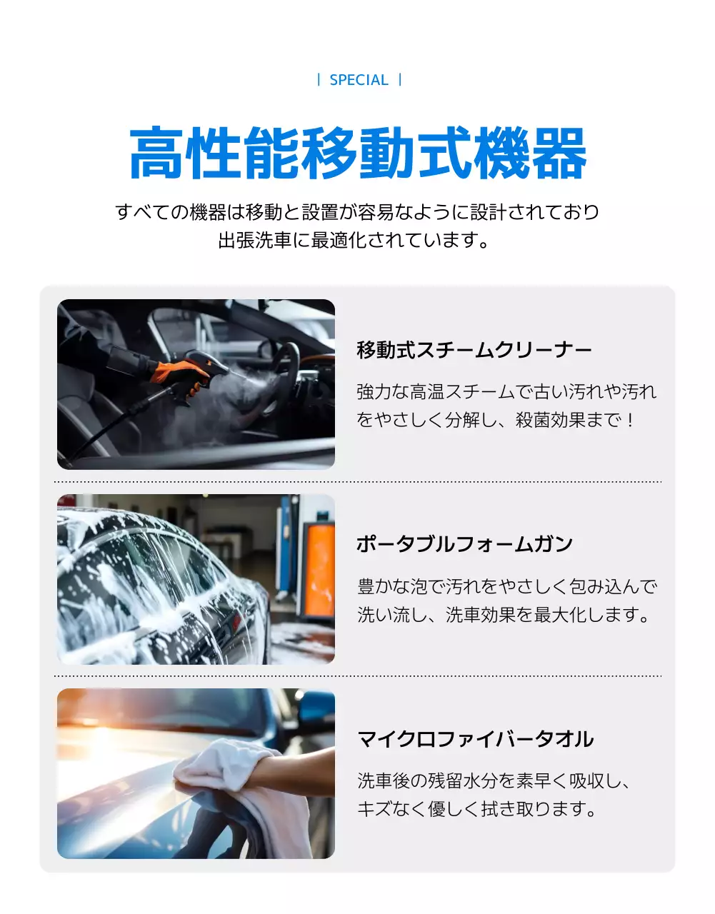 白 モダン 洗車 ポスター