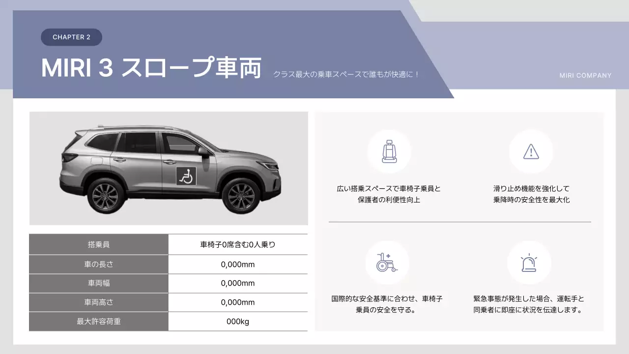 白黒 モダン 車 プレゼンテーション