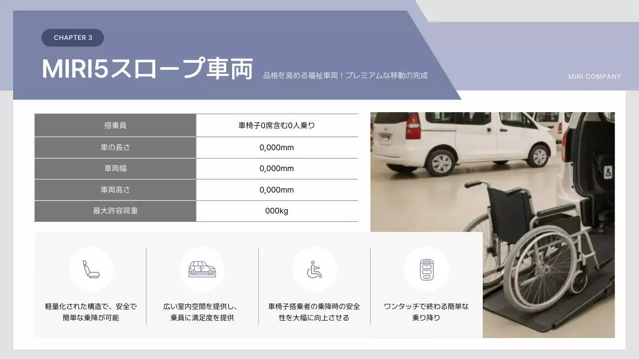 白黒 モダン 車 プレゼンテーション