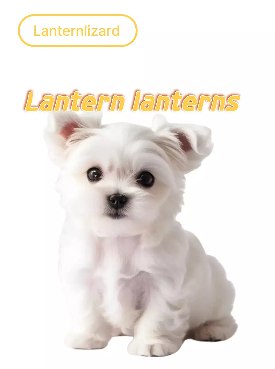 Stiker anak anjing lucu berwarna putih