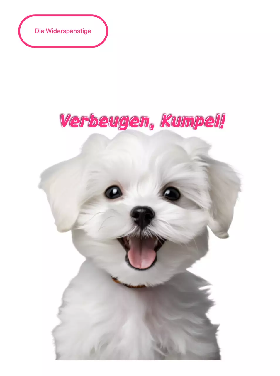 Weißer süßer Welpenaufkleber