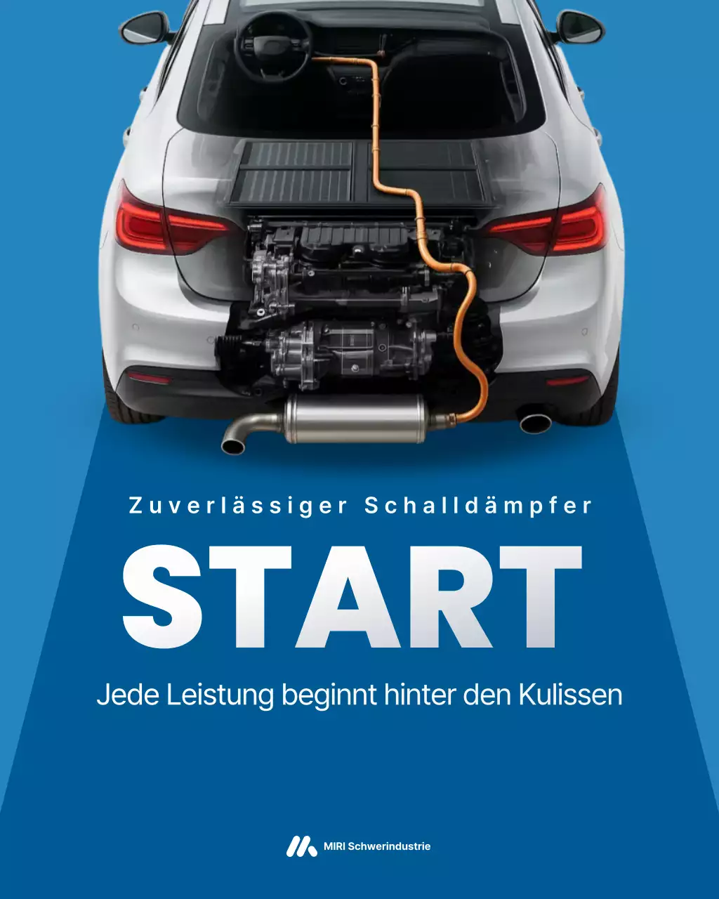 Blaue moderne Autowerbung