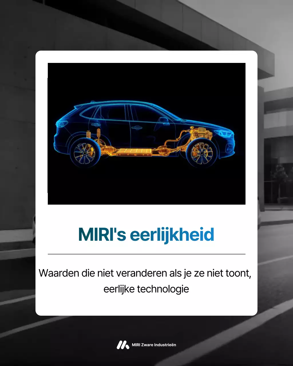 Advertentie voor blauwe moderne autotechnologie