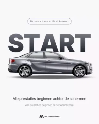 grijze moderne auto-advertentie