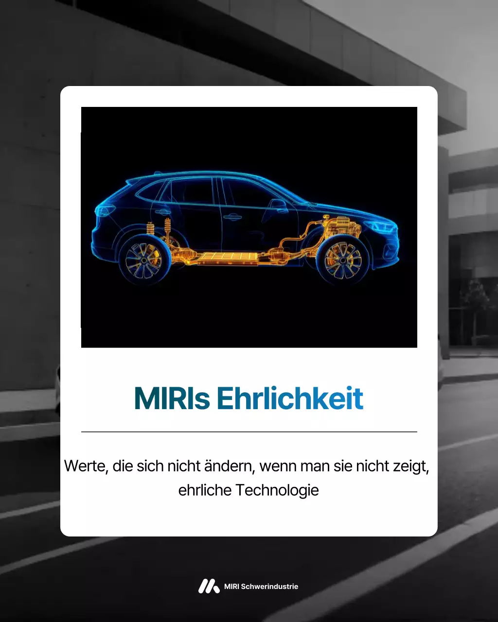 Blaue Werbung für moderne Autotechnologie