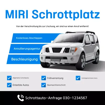 Blaue moderne Auto-Scrapbook-Anzeige