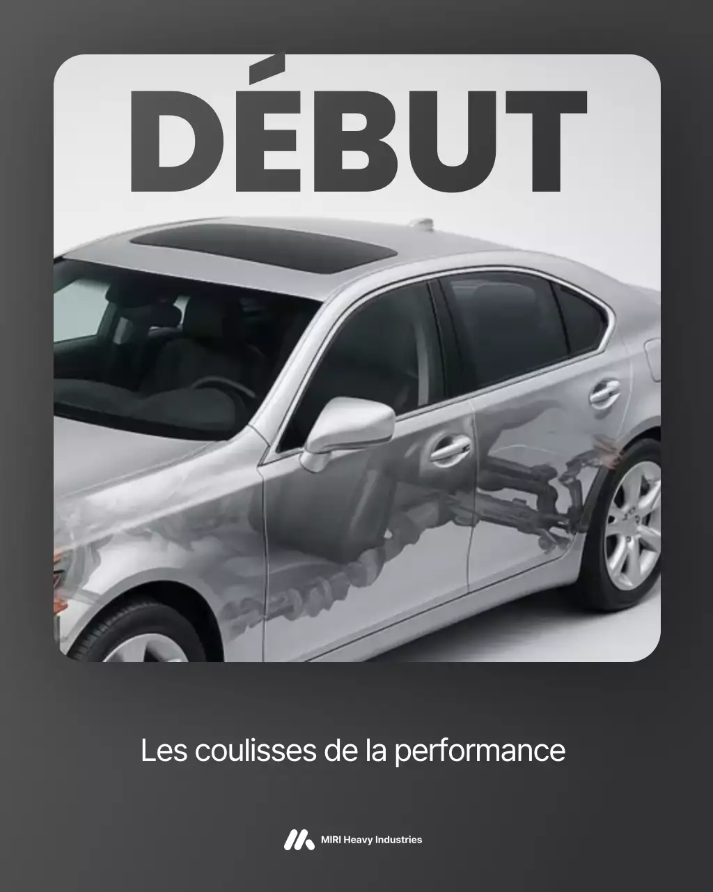publicité pour une voiture grise moderne