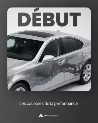 publicité pour une voiture grise moderne