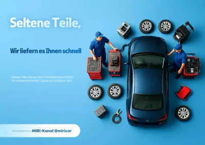 Blaue moderne Autowerbung