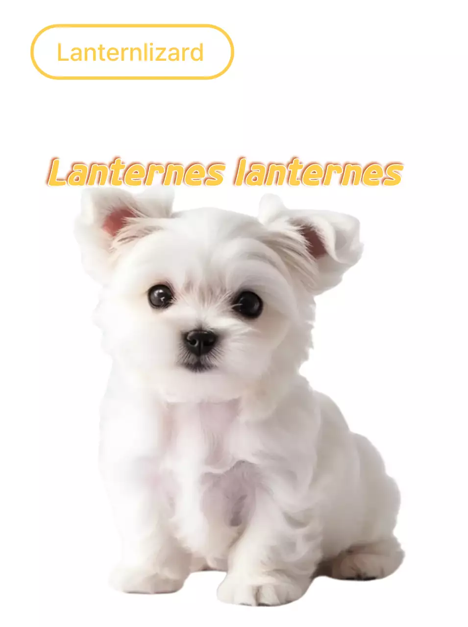 Autocollant chiot blanc mignon