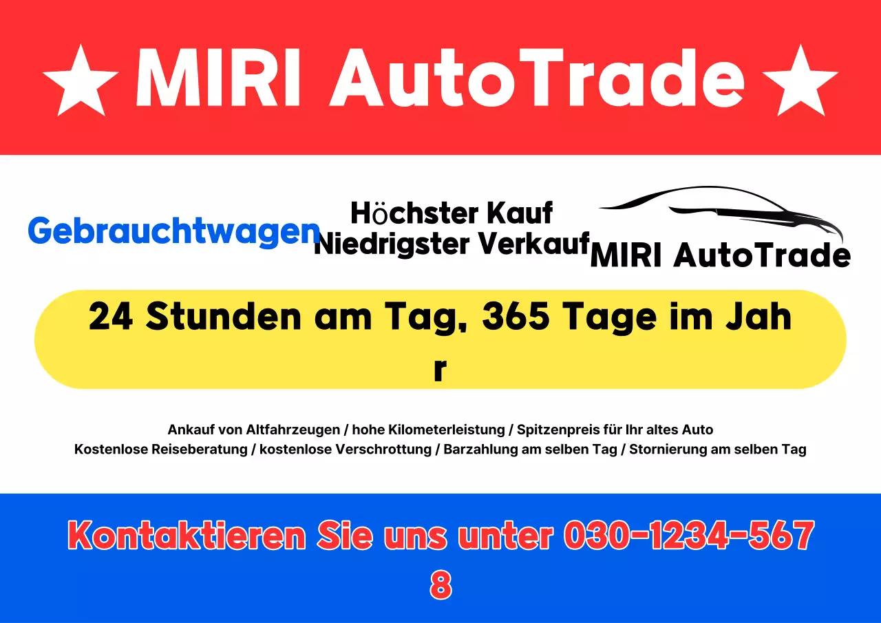 Rote Basic Gebrauchtwagenanzeige