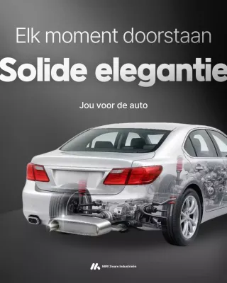 grijze moderne auto-advertentie