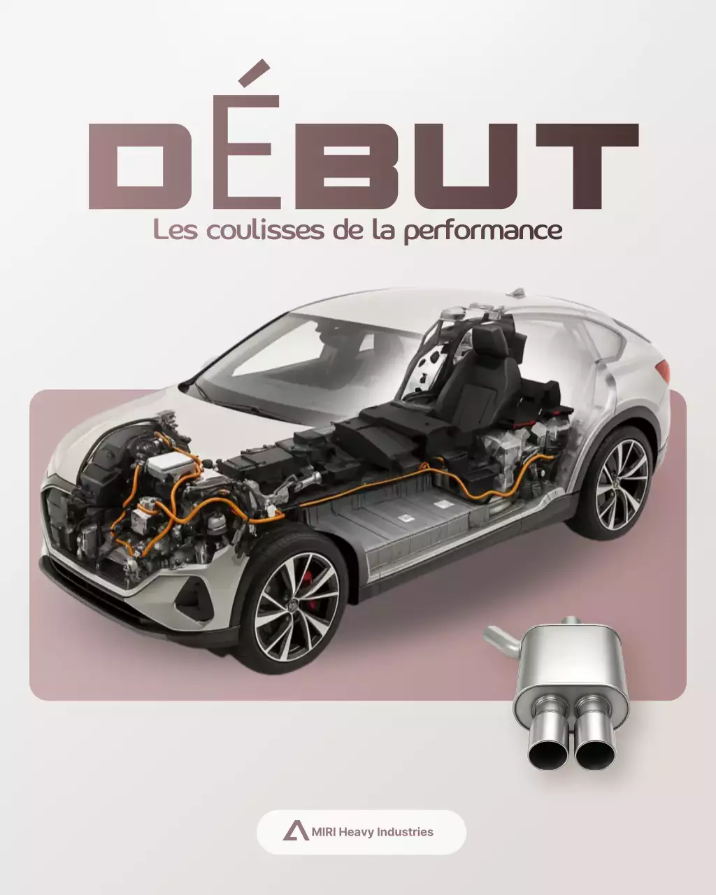 publicité pour une voiture grise moderne