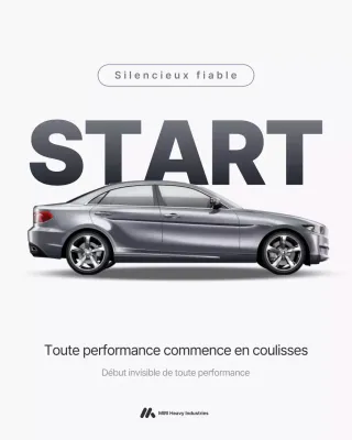 publicité pour une voiture grise moderne
