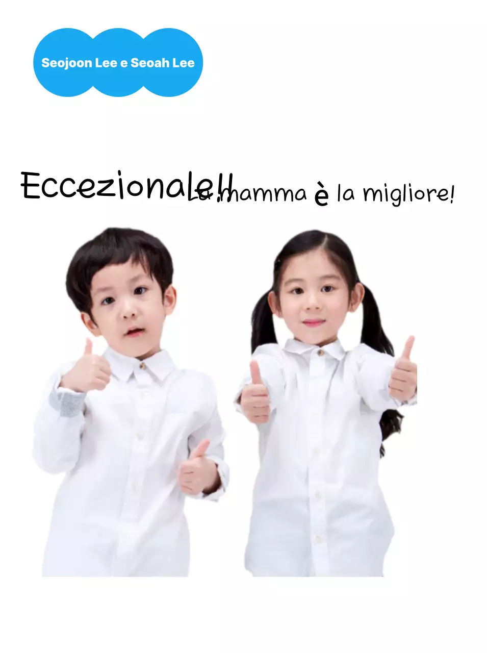 Bambino bianco che celebra la festa dei genitori