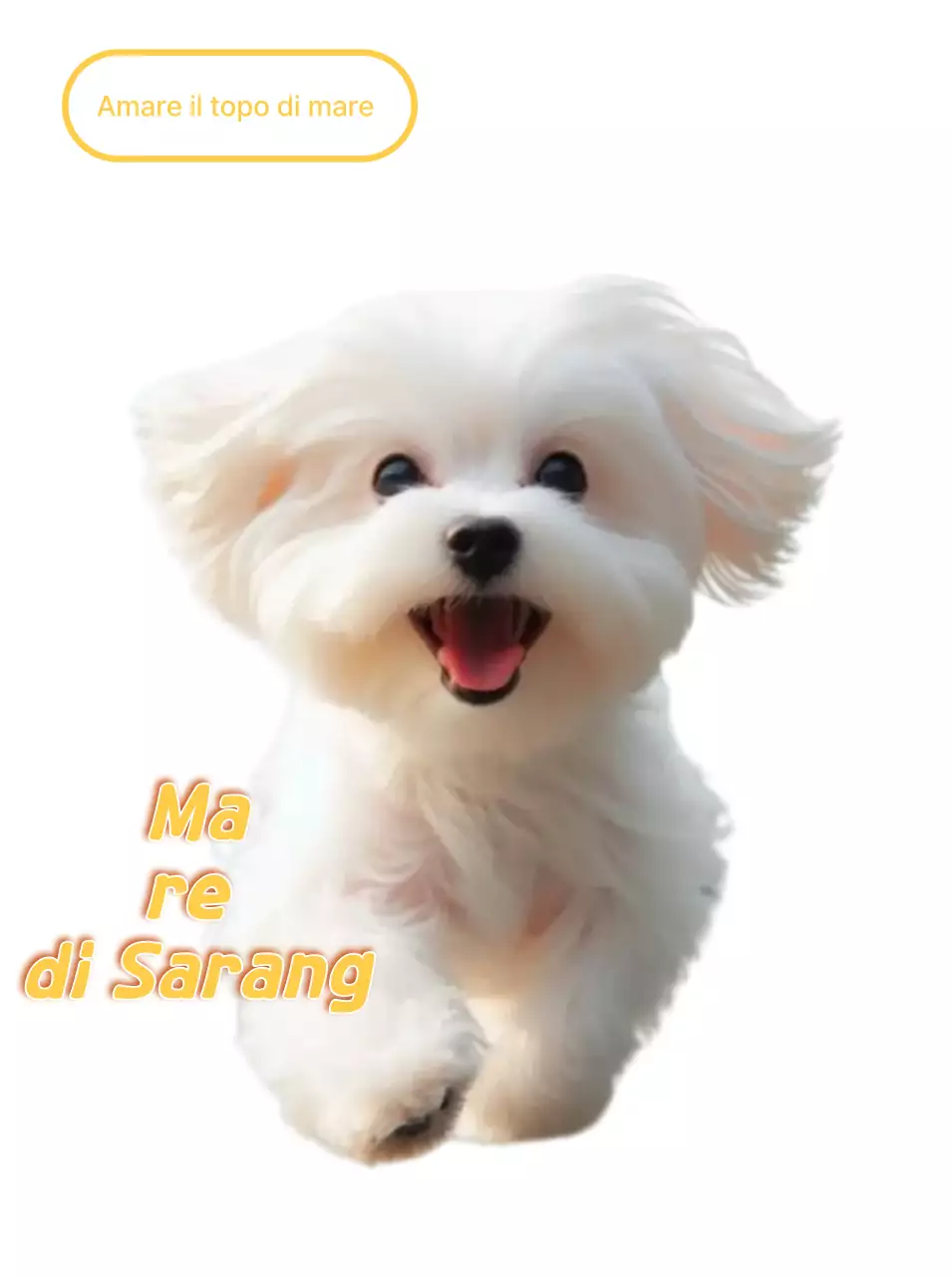 Adesivo cucciolo bianco carino