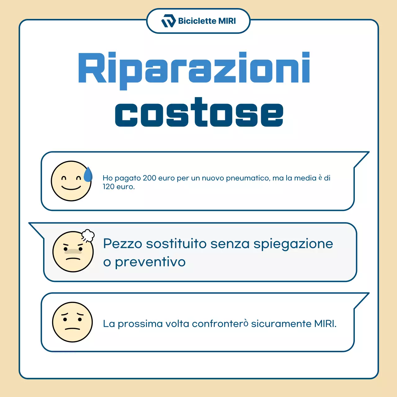 Annuncio di riparazione moto semplice beige