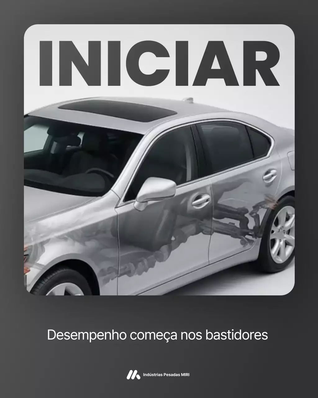 propaganda de carro moderno cinza