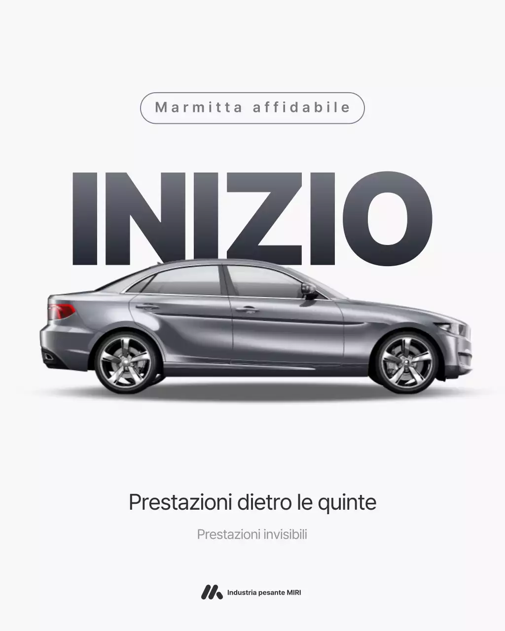 pubblicità di auto moderna grigia