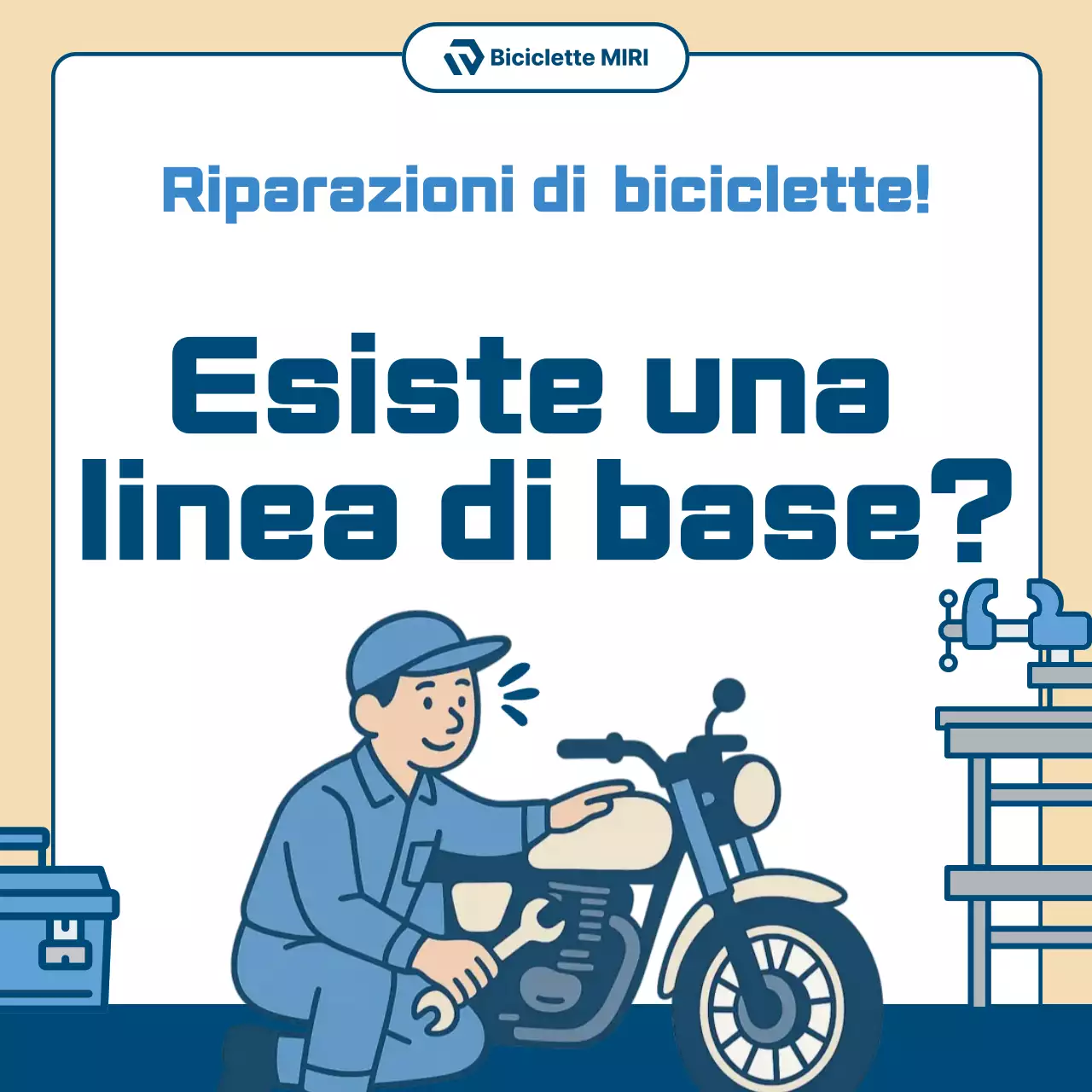 Annuncio di riparazione moto semplice beige