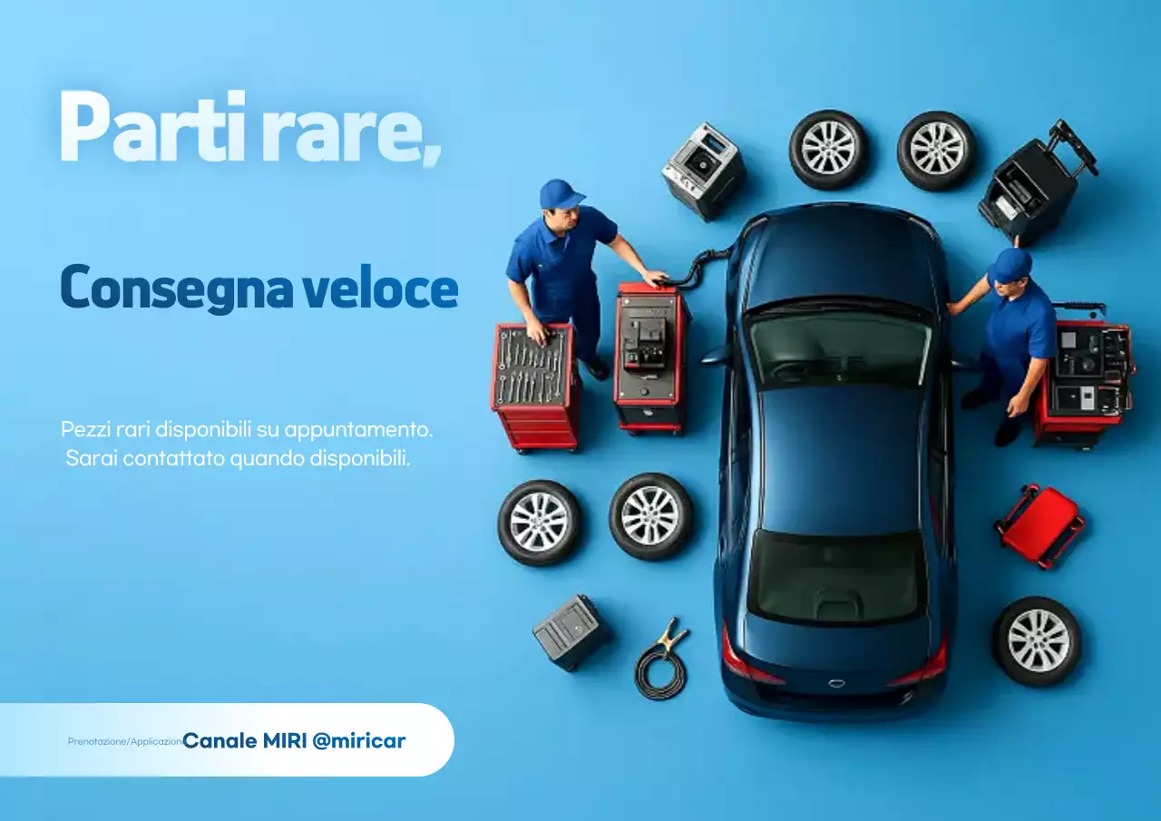 Pubblicità di auto moderna blu