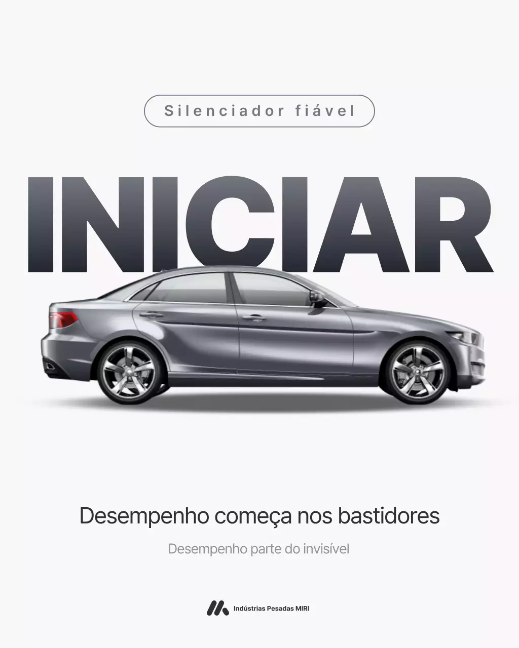 propaganda de carro moderno cinza