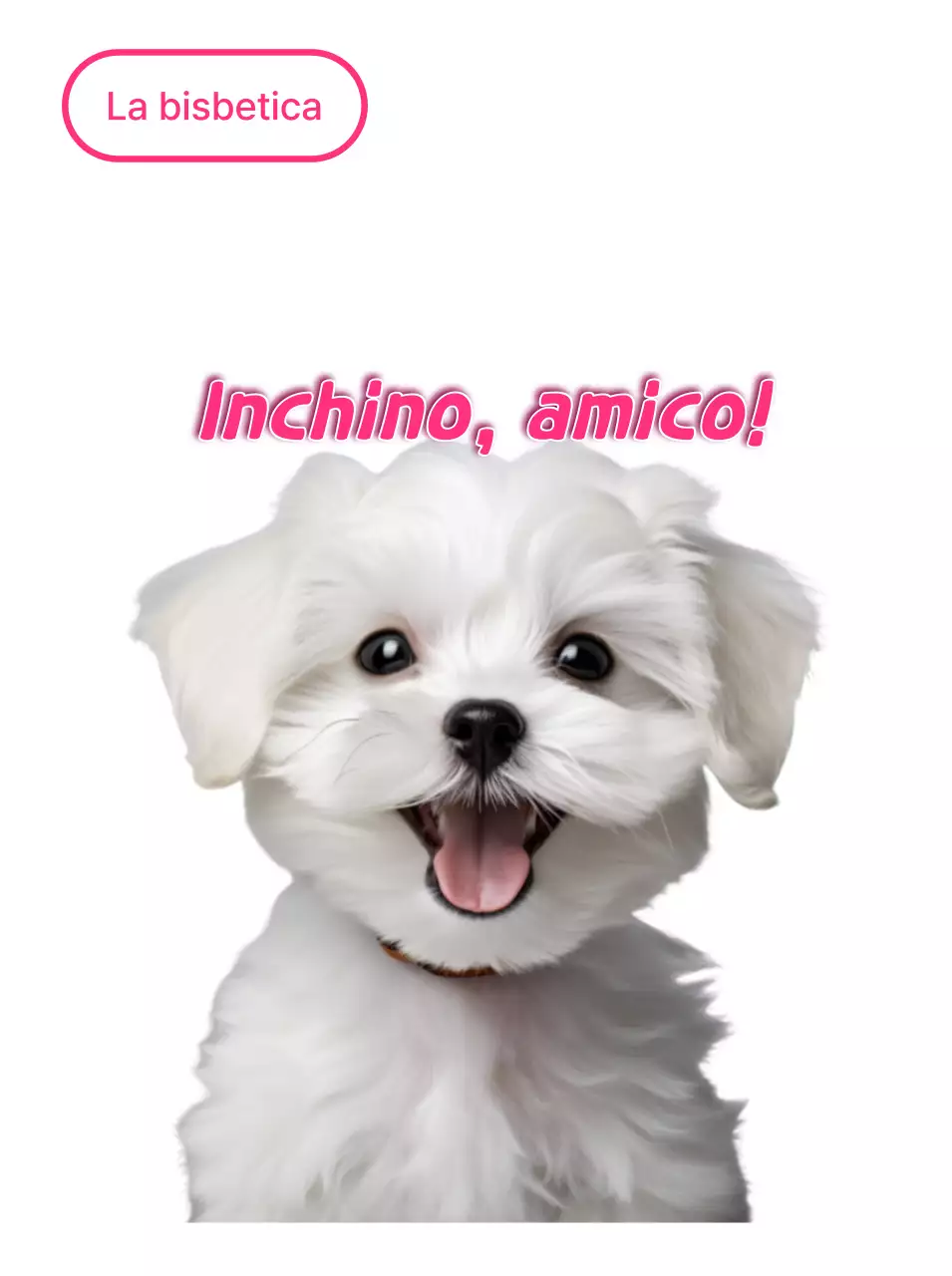 Adesivo cucciolo bianco carino