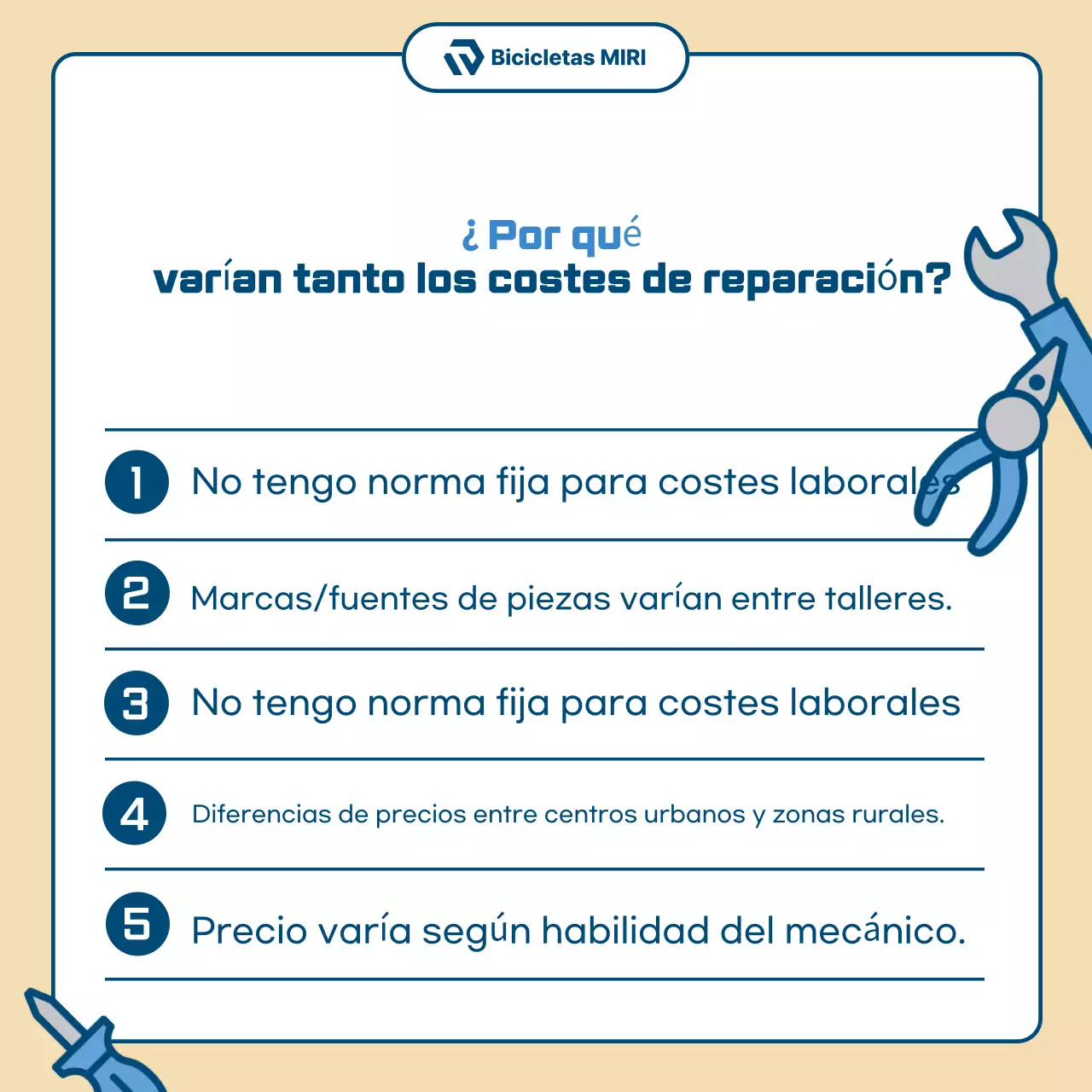 Anuncio de reparación de motocicletas sencillas en color beige