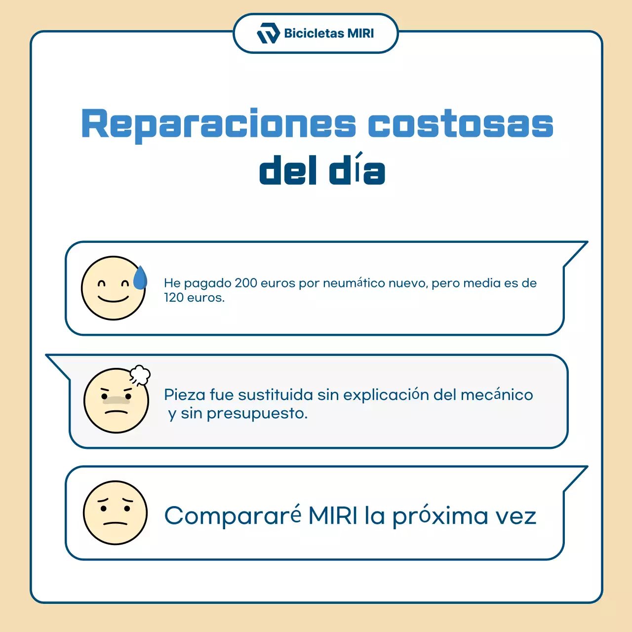 Anuncio de reparación de motocicletas sencillas en color beige