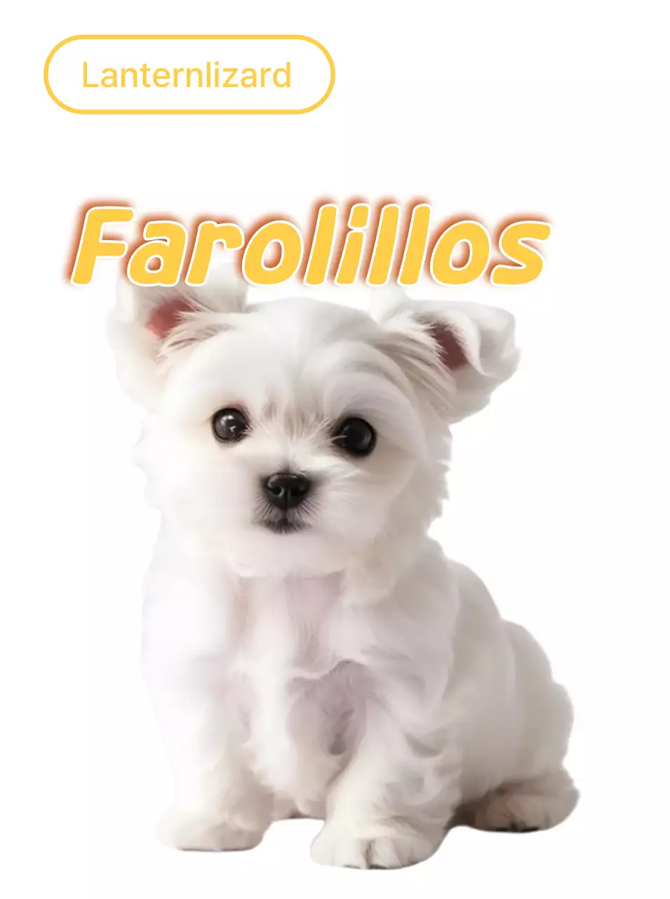 Pegatina de cachorro blanco lindo