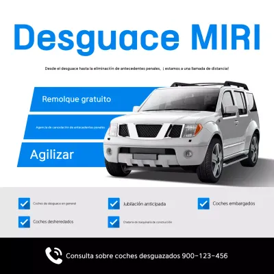 Anuncio de álbum de recortes de coches modernos azules