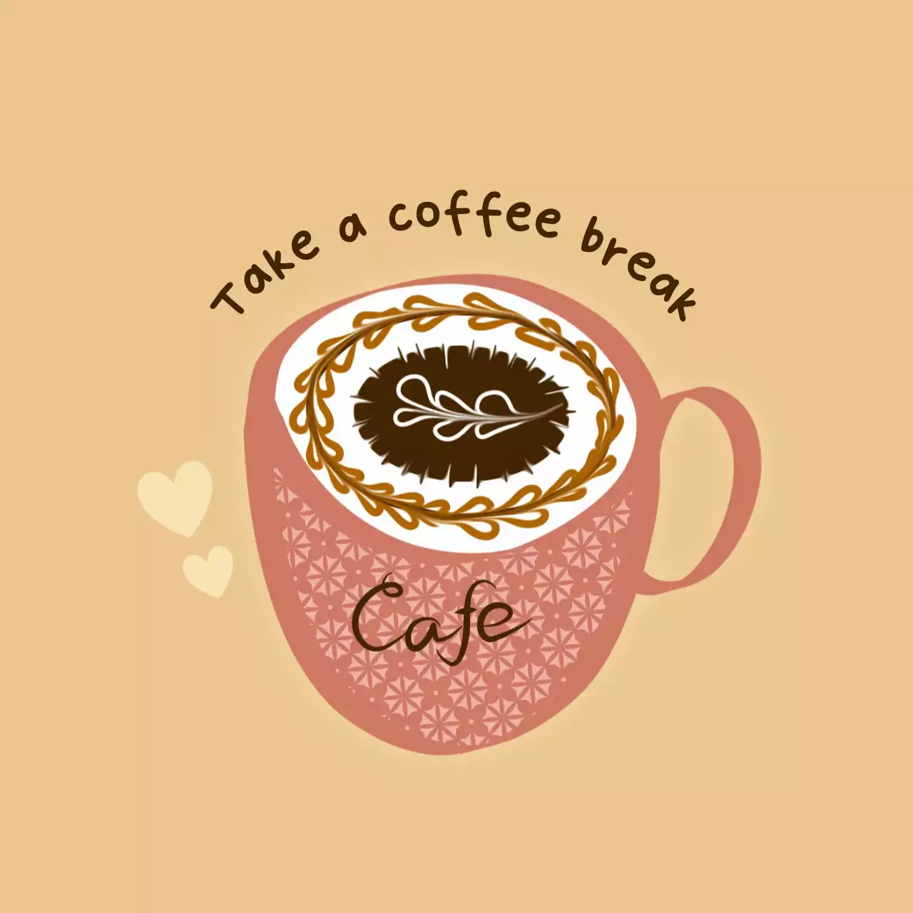 베이지 심플 카페 굿즈