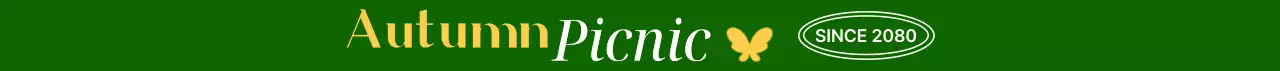 옐로우의 나비 일러스트가 들어간 가을 피크닉 브랜드 굿즈