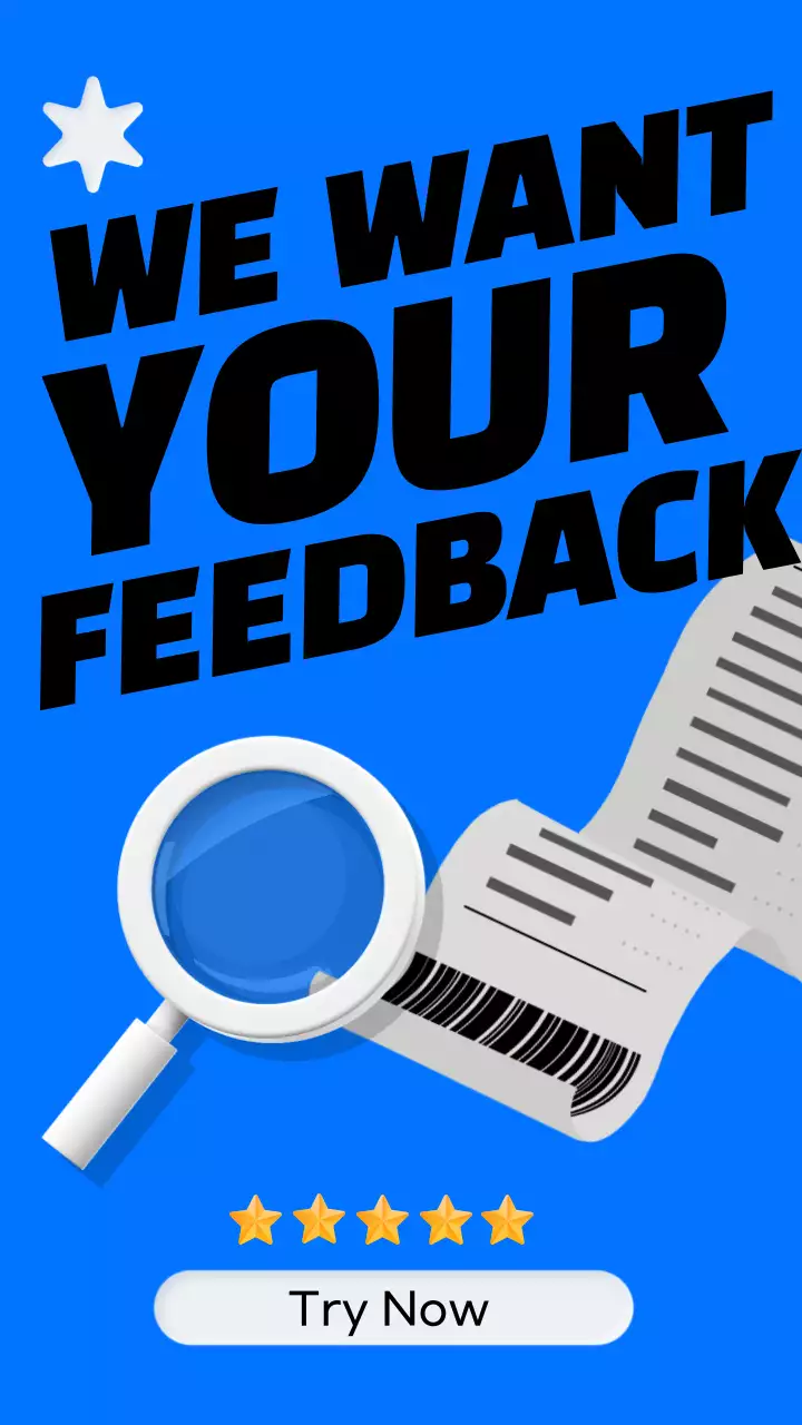 파랑 배경과 흰색의 리뷰 모집 홍보