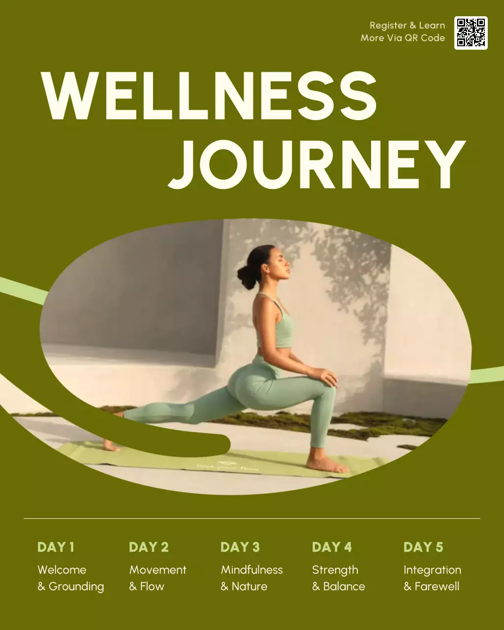 Green Modern Nature Retreat Schedule Instagram Post