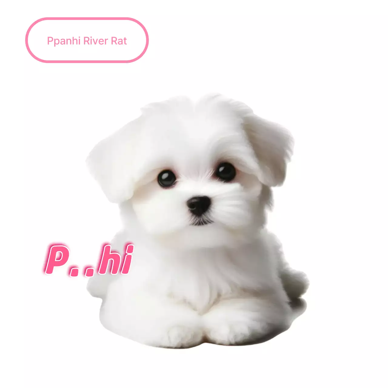 Meme hewan peliharaan lucu berwarna putih