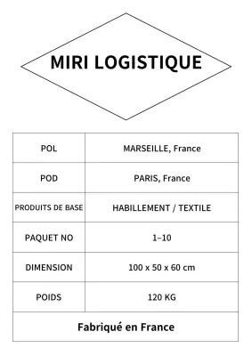 Guide d'information sur la logistique simple noire