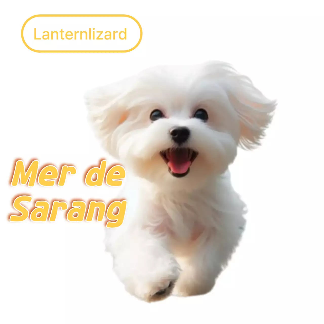 Mème d'animal de compagnie blanc et mignon