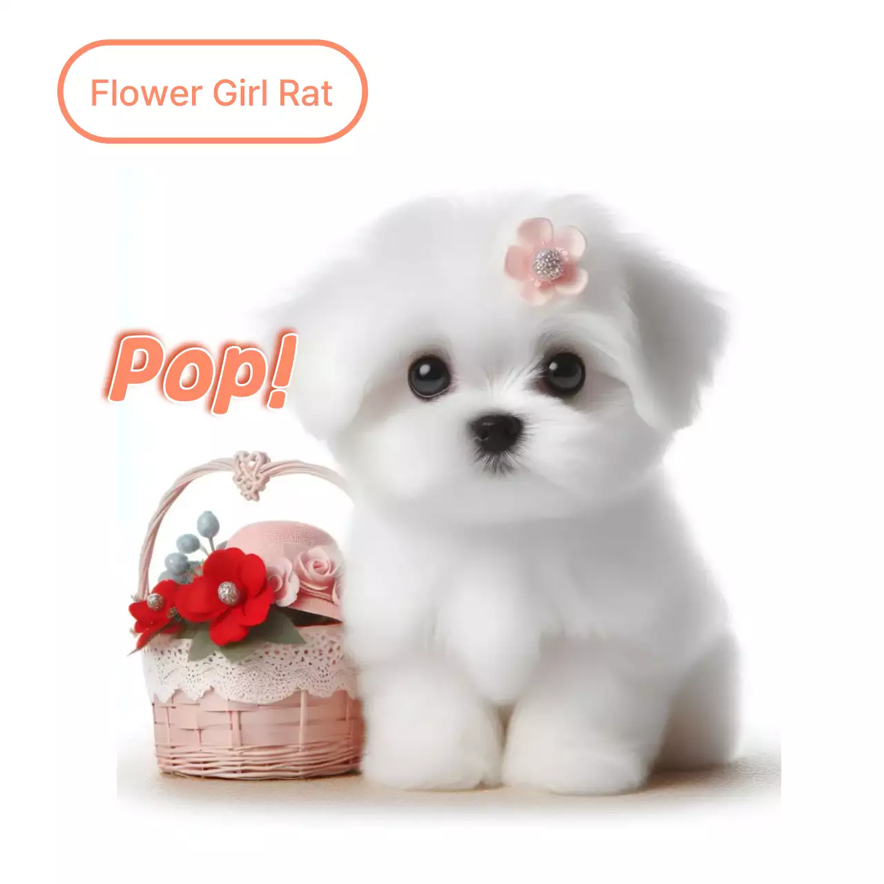 Meme hewan peliharaan lucu berwarna putih