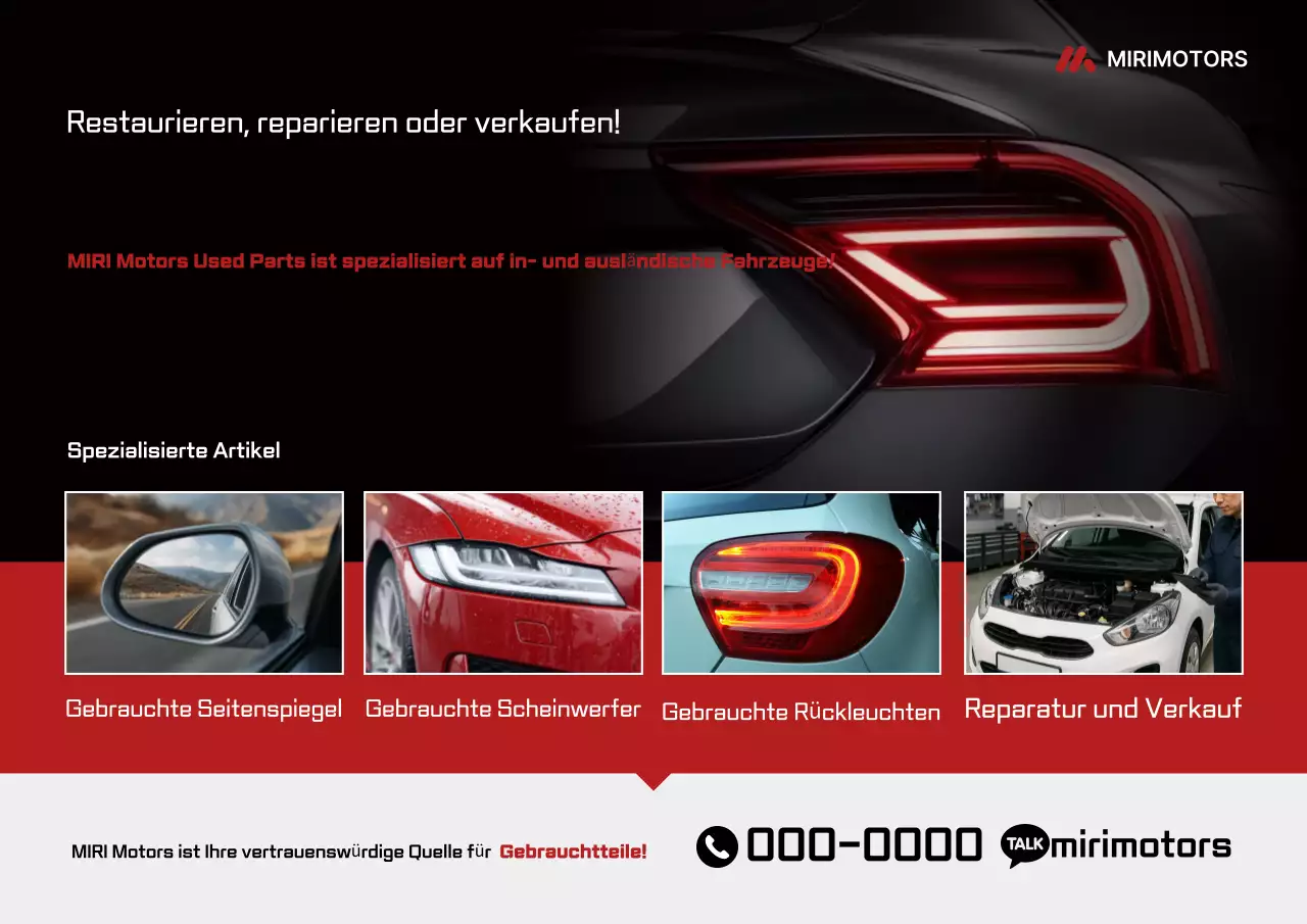 rote moderne Autowerbung