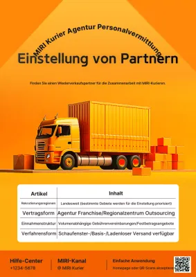 Orange Modern Courier Partneragentur Rekrutierung