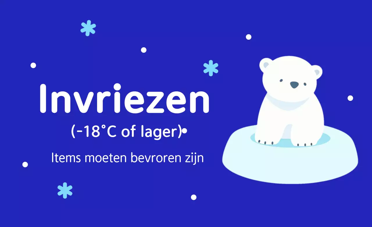 Blauwe eenvoudige vriezeropslagmethode