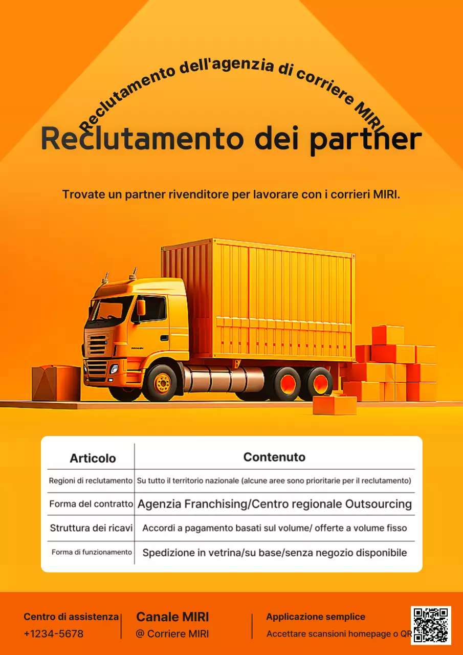 Agenzia di reclutamento partner di Orange Modern Courier
