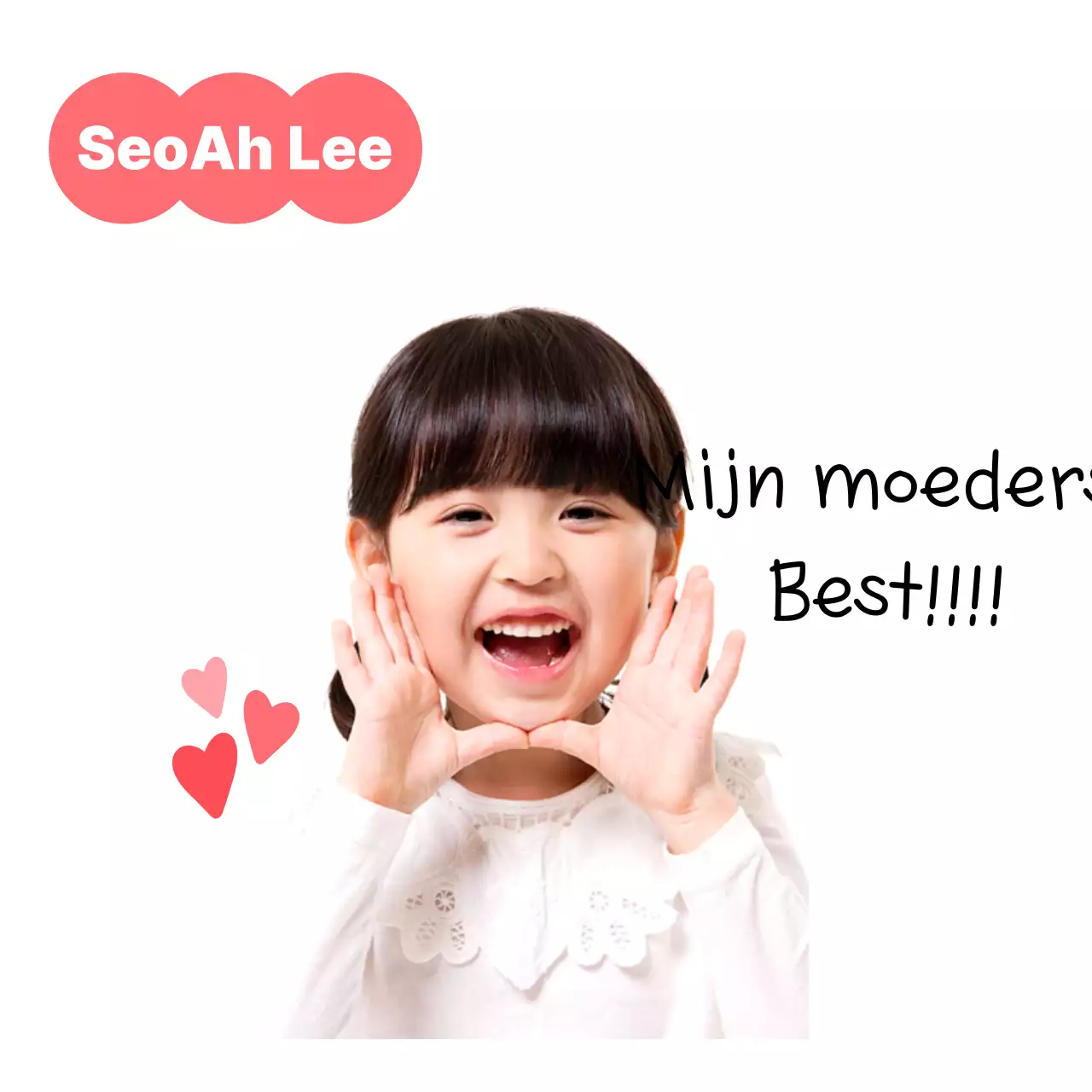 Roze baby viert Ouderendag