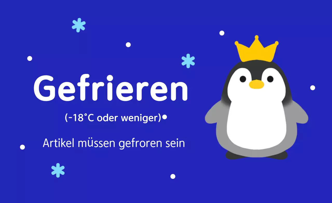 Blaue einfache Gefrierschrank-Aufbewahrungsmethode