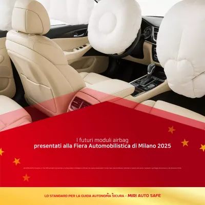 Promozione sulla sicurezza delle auto moderne beige