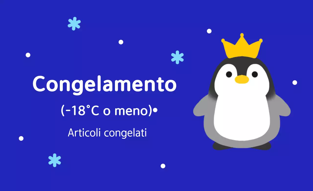 Metodo di conservazione del congelatore semplice blu