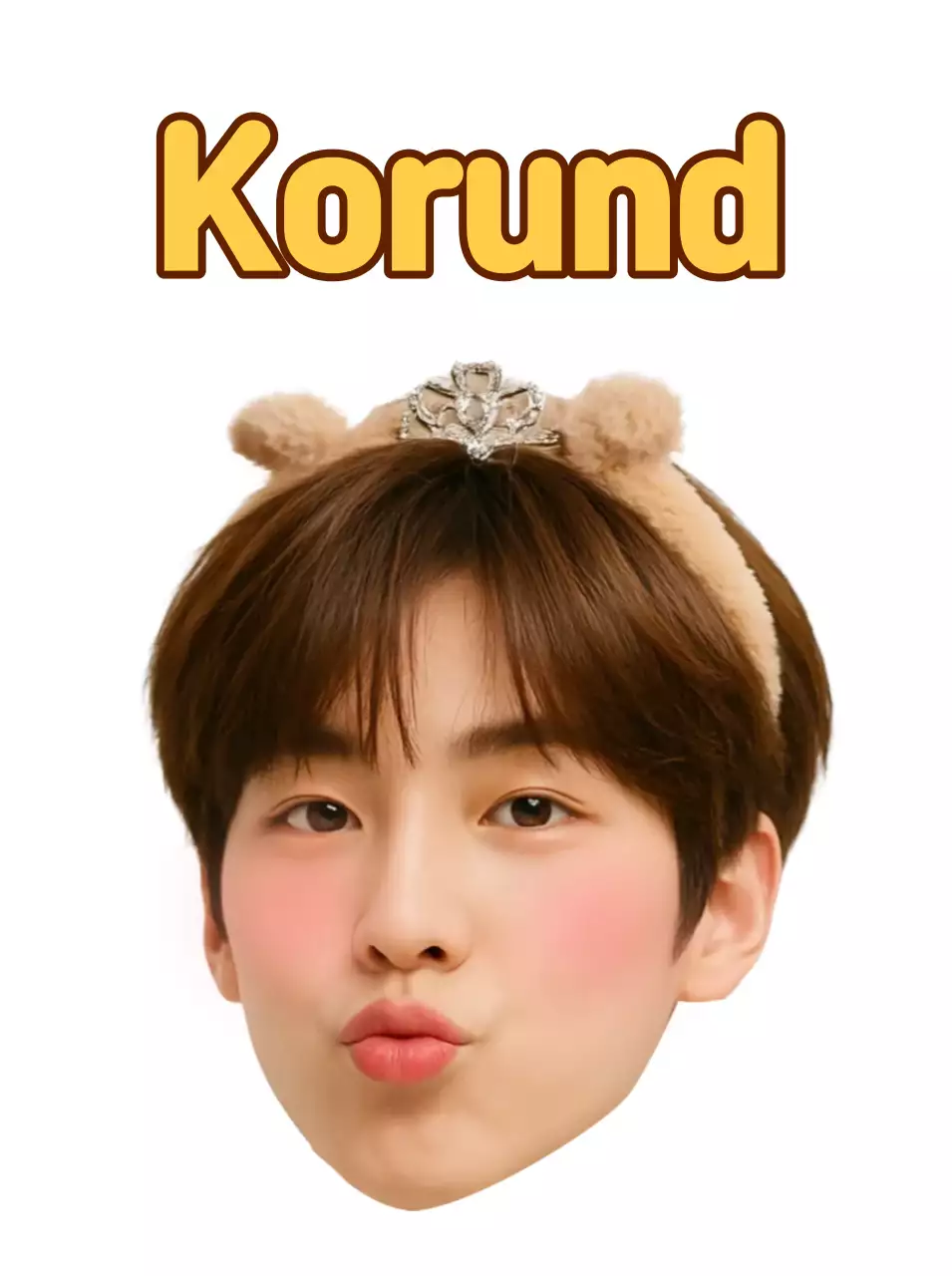 Bruine schattige karakterstickers